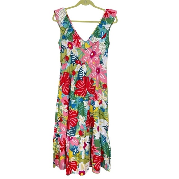 Sugarlips Tropical Print Midi Dress Size Medium - Picture 7 of 11